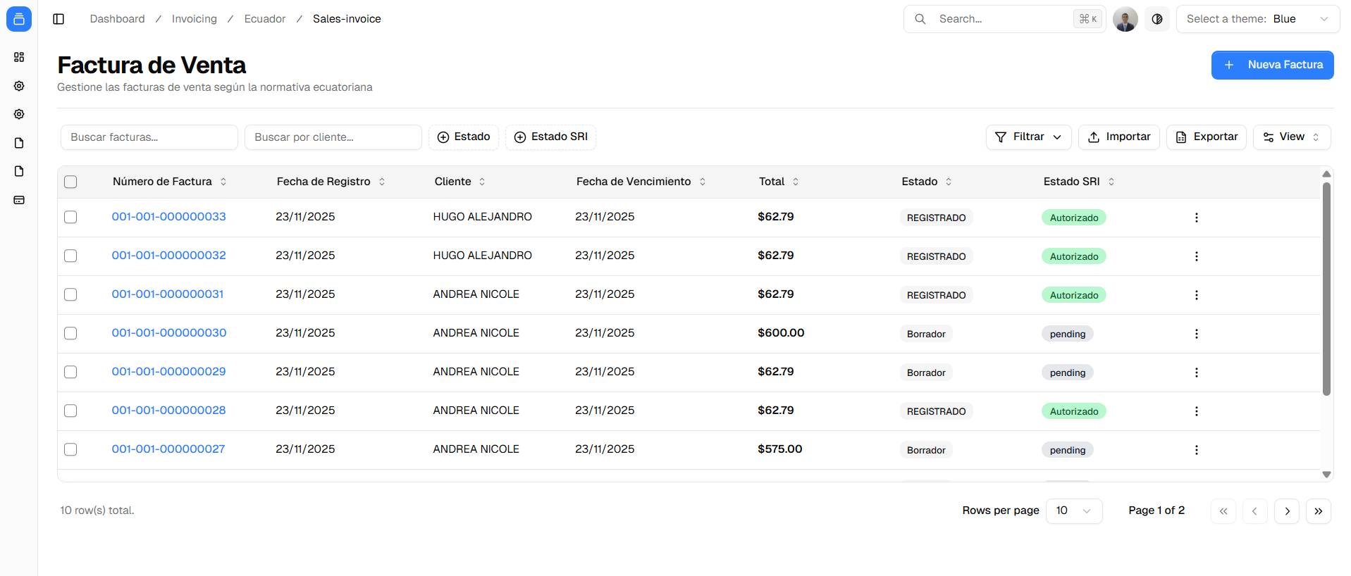 Dashboard Preview - FacturEasy Interface